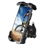 Lamicall Bike Phone Holder, Motorcycle Phone Mount - Motorcycle Handlebar Cell Phone Clamp, Scooter Phone Clip for iPhone 15 Pro Max/Plus, 14 Pro Max, S9, S10 and More 4.7" to 6.8" Smartphones