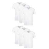 Hanes Mens Cotton, Moisture-wicking V-neck Tee Undershirts, Multiple Packs And Colors, White - 6 Pack, X-Large US