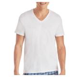 Hanes Mens Cotton, Moisture-wicking V-neck Tee Undershirts, Multiple Packs And Colors, White - 6 Pack, X-Large US