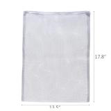 ALEGI Large Filter Media Bags,Aquarium Mesh Bags with Plastic Zipper,White Net Bags for Bio Balls, Ammonia Remover 17.8" by 13.5" (4pcs)