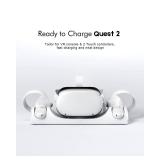 BINBOK VR Charging Dock for Meta Quest 2 with LED Light, Magnetic Charging Station for Oculus Quest 2 VR Headset and Touch Controllers, with 2 Rechargeable Batteries/Type-C Charger Cable