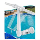 Pool Fountain for Above and In-Ground Pools, Adjustable Dual Spray Waterfall Sprinkler Cooler for Pool, Swimming Pool Spa Water Fountain, High-Pressure Pool Spray Fountain