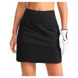 G Gradual High Waisted Golf Skirts Tennis Skirt Zipper Pockets Athletic Skorts for Woman Workout Casual (Black. XS)