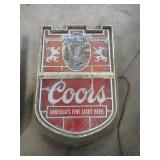 2 lighted coors signs. Untested vintage Coors Beer signs.