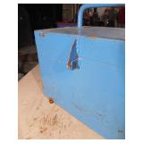 Heavy blue metal storage box