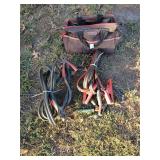 2 sets of jumper cables with bag