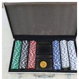 Poker chips with carrying case