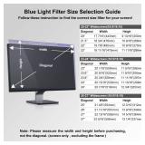 GUMIKE Anti Blue Light Screen Filter for 20 21.5 22 inch, Universal Widescreen Desktop PC Monitor Panel Reduces Eyes Strain & Scratch Resistant Protection Filter Hanging Type