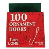 Kurt Adler Christmas Ornament Hooks 100 Pieces Box Set