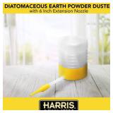 Harris Diatomaceous Earth Powder Duster with 6 Inch Extension Nozzle for Indoor and Outdoor Use