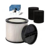 Replacement Filter For Shop Vac Filters 90304 90585 Wet Dry Shop Vac Filter - Perfect for Wet Dry vacuum cleaner Shop vac Filters 5 Gallon and above - Long