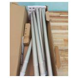 TONIAL Curtain Rods for Windows 66 to 120 Inch, Telescoping Splicing 3/4 Single Rods for Windows Decorative Drapery Rod 32 to 144 (2.6 to12 ft) with Acrylic Diamond Finial, Nickel