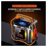 Retails $300! KeenPower 6000A Super Capacitor Jump Starter, Built in 6*3000F Supercapacitors, Powerful Battery-Less Portable Jump Box for ALL 12V Car, Extremely Safe, No Need Pre-Charge & Always Ready