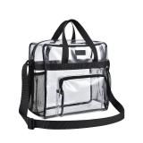 Bagenius Clear Bag Stadium Approved 12×6×12 Clear bag for Stadium Events Sports Concert Festival Work, Black