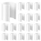 Jetec 16 Pcs White Pool Cover Clips PVC Clamp for Swimming Pool Winter Cover Clips Wind Guard Clips for 1-1/2 Inch PVC Pipe for Securing Swimming Pool with Metal Railing