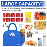 KUBYA Lunch Bag Lunch Box for Women Men Insulated Reusable Lunch Box for Adult Lunch Tote Bag Lunch Container for Office Work Picnic Beach or Travel?royal blue?