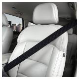 HighnessHwoo Extra Long Seatbelt Covers for Adults Kids Women & Men, Soft Car Seat Belt Strap Cushion for Sedan, SUV, Trucks, Shoulder Neck Chest Protector Pads, Auto Accessories, 1pc, Black, 39.5in