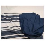 Bedsure Bed in a Bag Queen 7 Pieces - Navy & White Striped Comforter Set Queen All Season Bed Set, Bed Set Queen Size with 1 Comforter, 1 Flat Sheet, 1 Fitted Sheet, 2 Pillowcases & 2 Shams