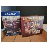 Two boxes of leather care kits