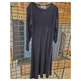 Long black velvet dress size 12