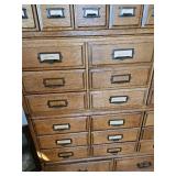 Vintage 43 drawer, 64x31x12, Oak specialty filing cabinet. believed to be a Barrister