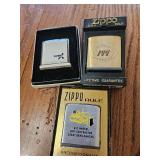 Three Zippo retractable rulers