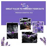 Car Air Freshener Vent Clips, 7 Pack, Provides Long-Lasting Scent, Up to 240 Days, Odor Eliminator (Lavender)