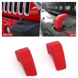 DKMGHT Factory Bumper Tow Hook Covers for Jeep Wrangler JK JL Gladiator TJ, Red Tow Hook Protector Jeep Wrangler Accessories 2007-2022