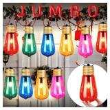 VIHOSE 13.5 ft Giant Large Christmas Lights 8" Jumbo Xmas String Lights with 10 Colorful Bulbs Multicolor C7 Light Bulbs Christmas Lights C7 Large String Lights for Indoor Outdoor (Multiple Styles)