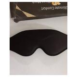 MOEASEii Sleep Mask - Total Blackout 3D Sleeping Mask, Super Lightweight & Silky Soft Eye Mask for Sleeping, Fully Adjustable Fit for Home, Office, Traveling, Meditation, Yoga, Black