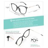 Gaoye Blue Light Blocking Glasses Women/Men, Fashion Cat Eye Fake Eyeglasses UV Ray Filter Computer Gaming Glasses (Light Black Frames/Transparent Lens)