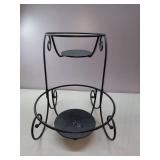 2 Tier Rod Iron plant stand approximately 13"