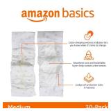 Amazon Basics Male Dog Wrap, Disposable Male Dog Diapers, Medium, Pack of 30, White