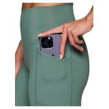 RBX Active High Waisted Squat Proof Ankle Length Leggings for Women, 7/8 Yoga Leggings with Pockets Medium