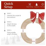 $75 Best Choice 36in Pre-Lit Outdoor Wreath Decor