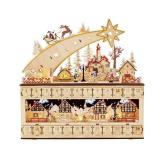 $60 17 in. Wood LED Shooting Star Advent Calendar