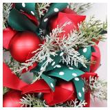 16" Artificial Christmas Balls Wreath