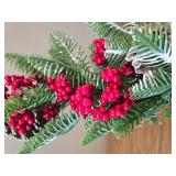 15.7" Christmas Tree w/ Berries & Pine Cones