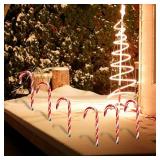 FUNPENY 16" Candy Cane Pathway Markers, 12 pk