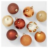 50ct Shatter-Resistant Ornament Set - Copper