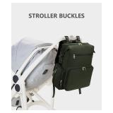 $60 Neoprene Diaper Bag Backpack, Army Green