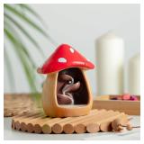 Cute Mushroom Incense Holder, 60 Cones, Brown