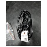 HUANCHAIN Indoor Outdoor Black Extension Cord 25 ft Waterproof, 16/3 Gauge Flexible Cold-Resistant Appliance Cord Outside, 13A 1625W 16AWG SJTW, 3 Prong Heavy Duty Electric Cord, ETL