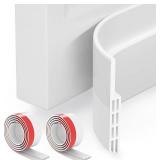 GroTheory 2 Pack Door Draft Stopper, Under Door Draft Blocker, Soundproof Weather Stripping Door Seal, 2"" W x 39"" L, White