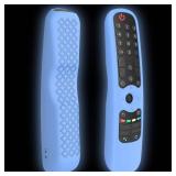 USTIYA Remote Case for LG TV Magic MR24GC/MR23/MR22/MR21 Remote Control 2023 2022 2021 by Alexa Voice Case Control Protective Cover Silicone (Blue)