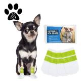 Ladadee Disposable Waterproof Dog Booties for Paw Protection, Disposable Dog Socks Booties with Double-Layer Bandage for Small Dogs,Dog Paw Socks Protector for Small Medium Dogs