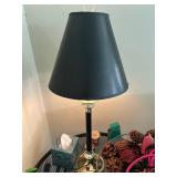 Black leather lamp shade