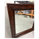 Large Square Mirror deep mahogany