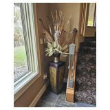 Tall Rustic Metal Vase & Floral Arrangement 6ft