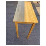 Tall wooden work table